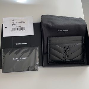 Saint Laurent Monogram Leather Card Case